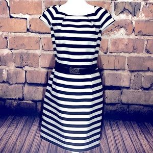 Women’s Nine West Black/White Cap Sleeve Dress